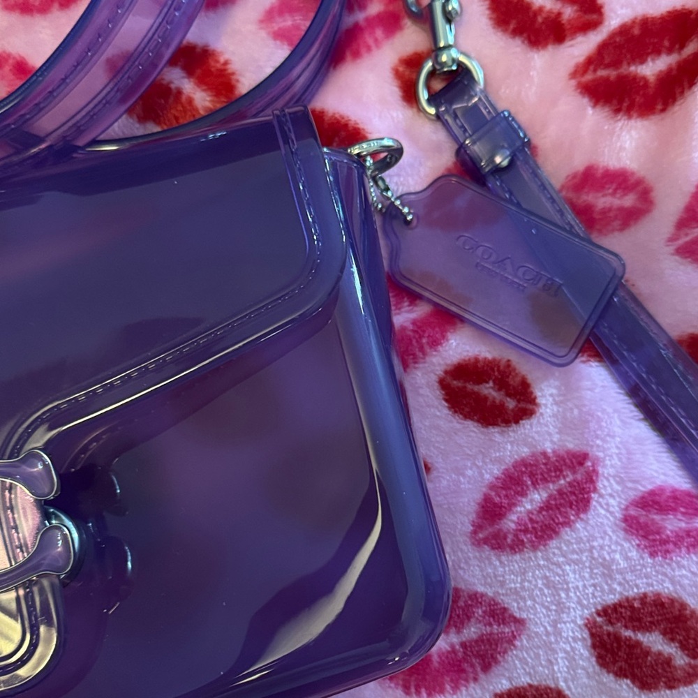 Coach Glossy Purple Crossbody Bag jelly tabby - Picture 2 of 8